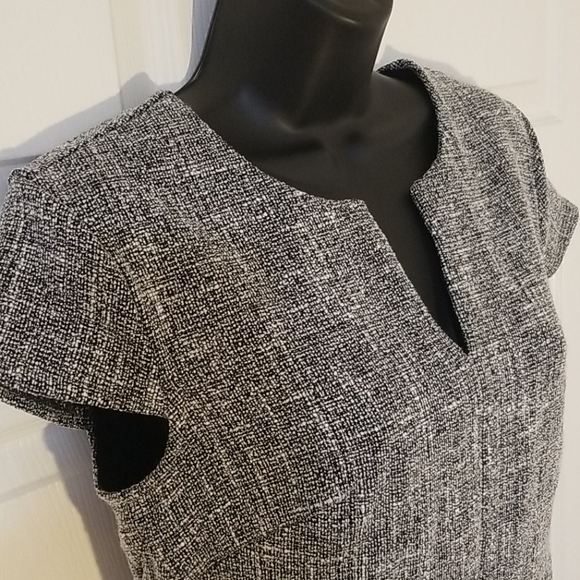 BRF Slit Neck Knit Pencil Dress - size 4P - Picture 2 of 6